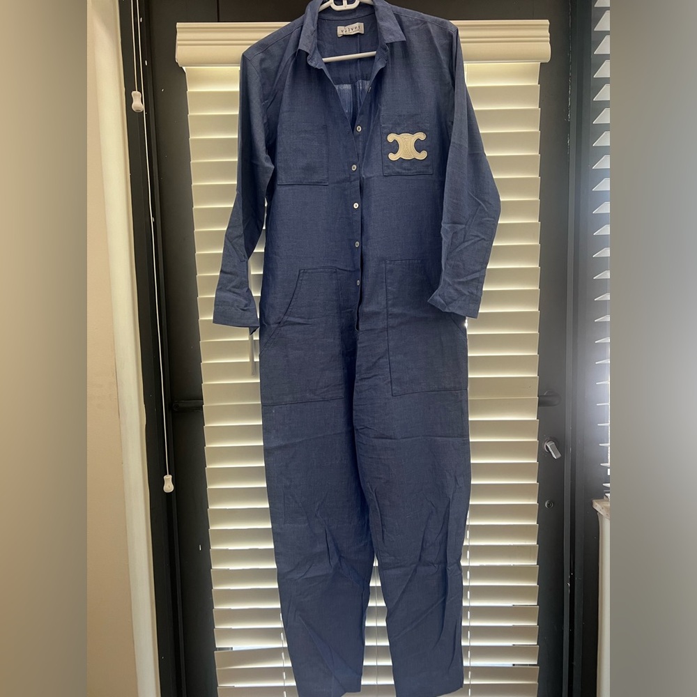 Blue Jumpsuit with Logo